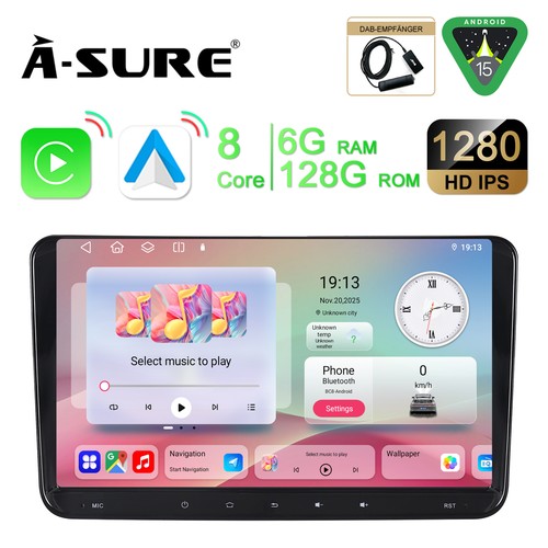 128gb android autoradio - 6+128gb, 15