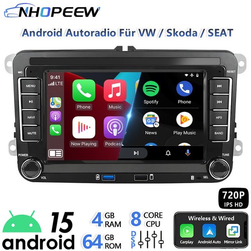 Carplay 8core 64g - 4+64g, android