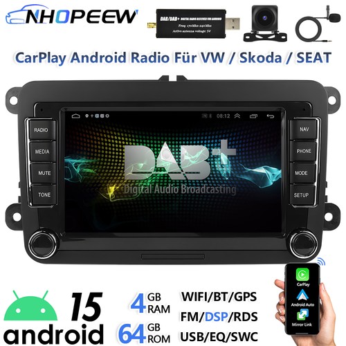 Dab 64gb carplay android 15 - dab+,