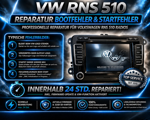 Rns 510 reparatur boot - vw,